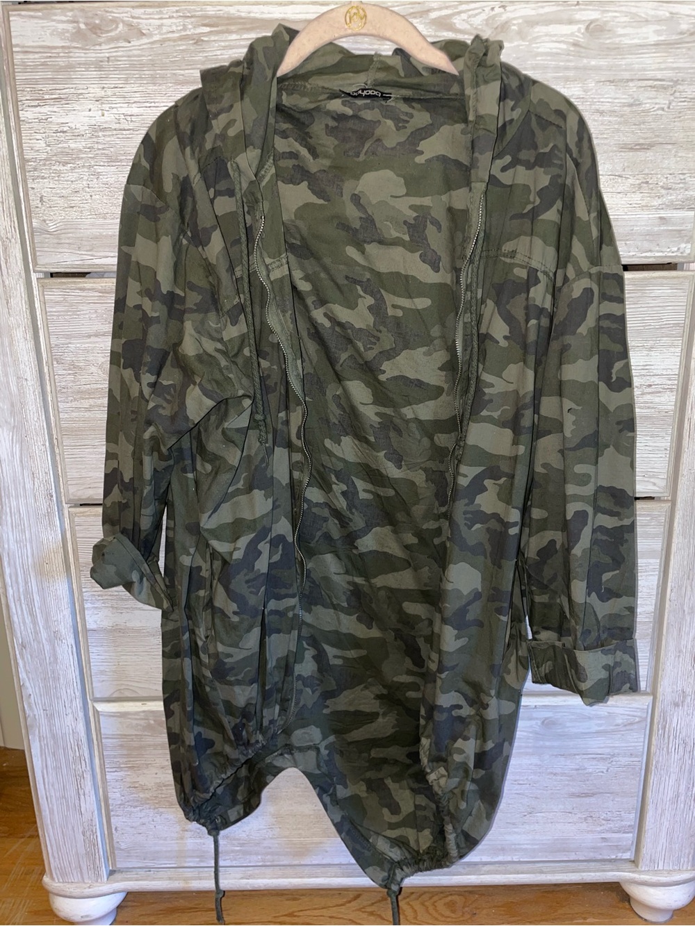 Boohoo Olive Green Camo Utility Jacket